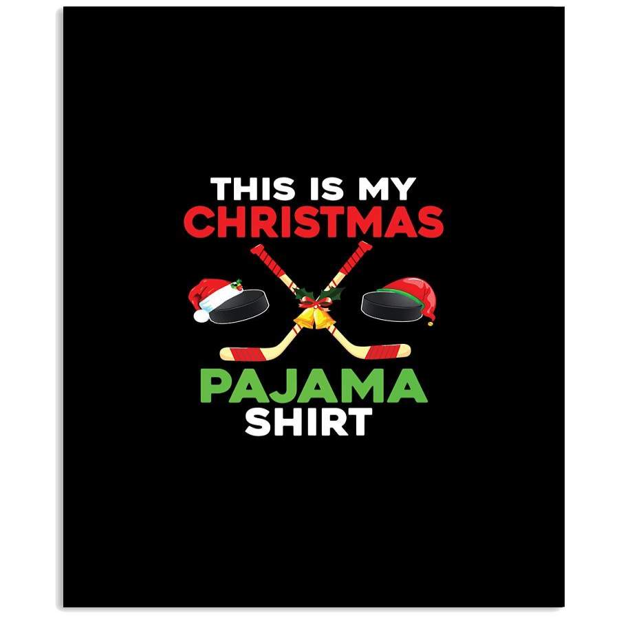 Hockey This Is My Christmas Pajama Great Gift For Hockey Lovers