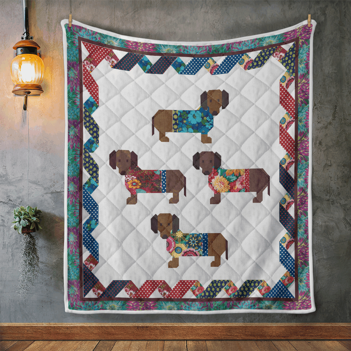 Dachshund Clp2211098Q Quilt Blanket Corethermax