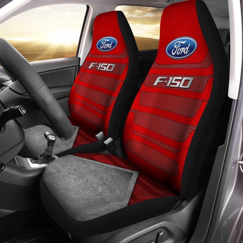 Ford F150 PVT Car Seat Cover (Set of 2) Ver 1 (Red) Jamestees Store