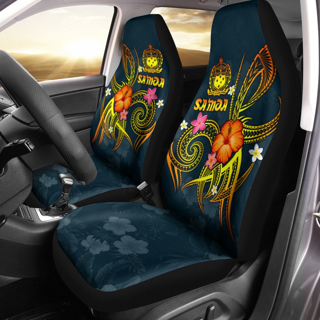 Polynesian Hawaii Car Seat Covers Legend of Samoa (Blue) BN15