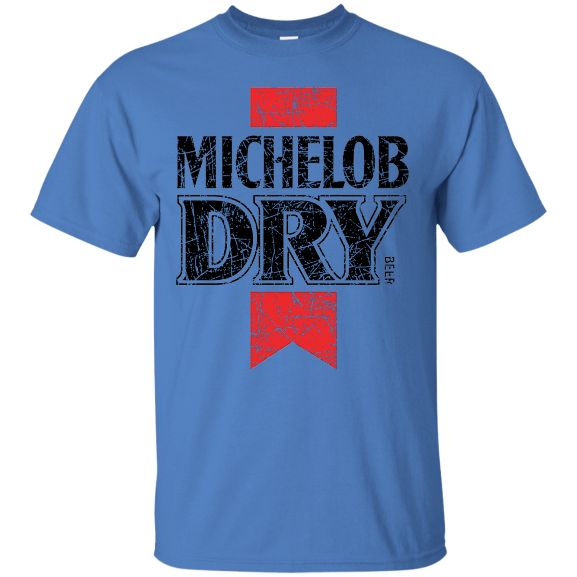 Michelob Dry Beer TShirt Custom Designed Color Worn Label Pattern
