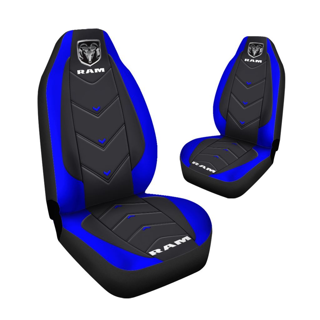 Ram Truck DVTHL Car Seat Cover (Set of 2) Ver 9 (Blue) Fashionspicex