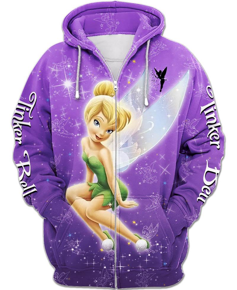 Purple Tinker Bell ZipUp Hoodie Corethermax