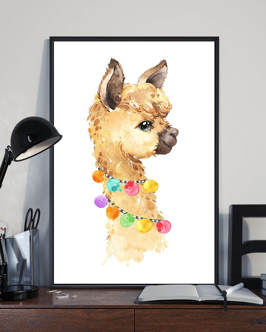 African Black Art Cute Llama 1 Vertical Canvas And Poster Wall