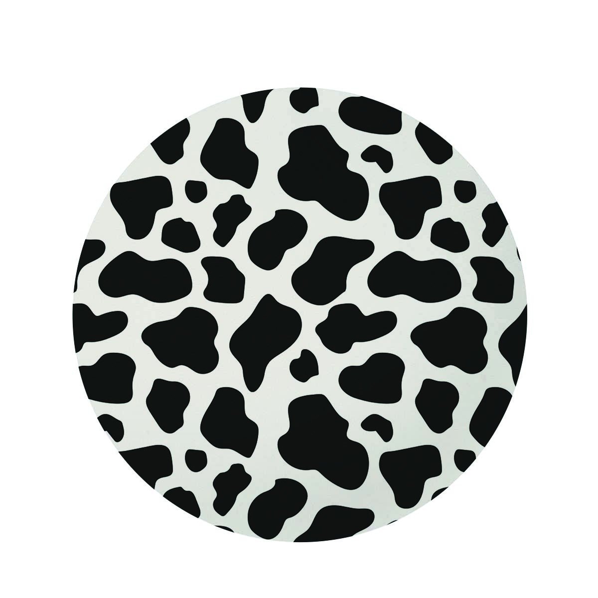 Cow Print Round Rug EcoSpringFarm