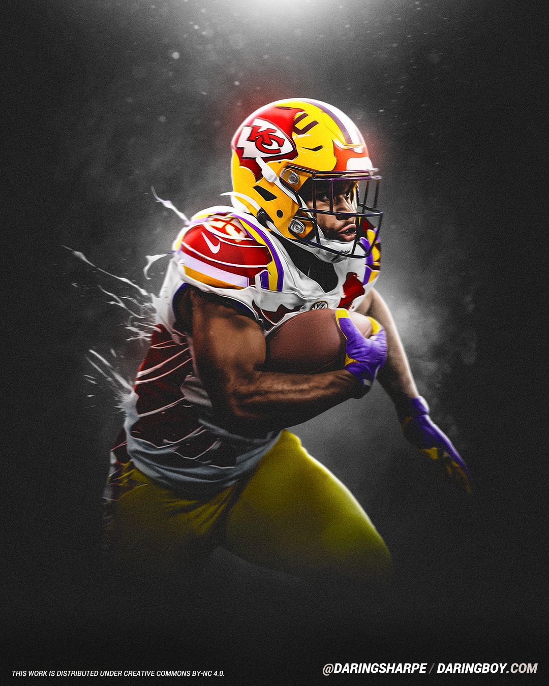 Clyde EdwardsHelaire 25 Kansas City Chiefs Lsu Tigers Poster For Fans poster canvas EiraBlue