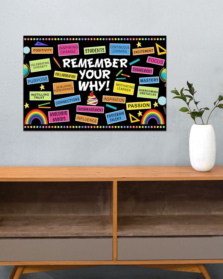 Teacher Remember Your Why Landscape Canvas & Poster Growth Mindset