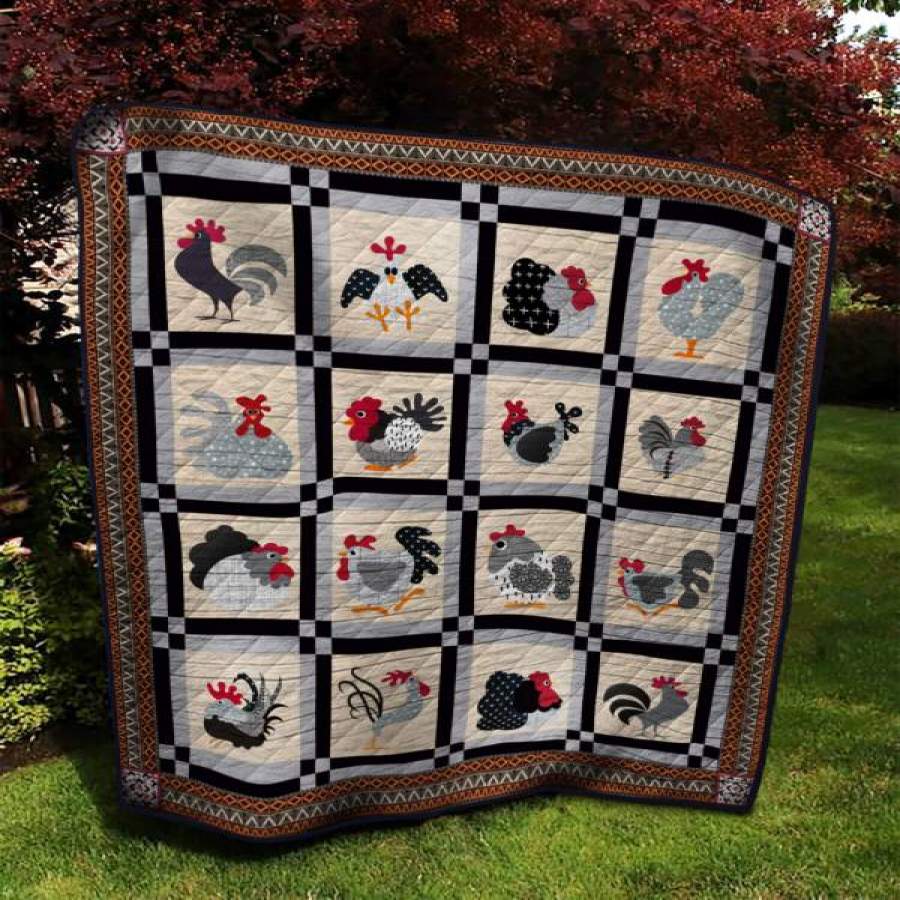 HPHU0312 Chicken So Noisy Quilt