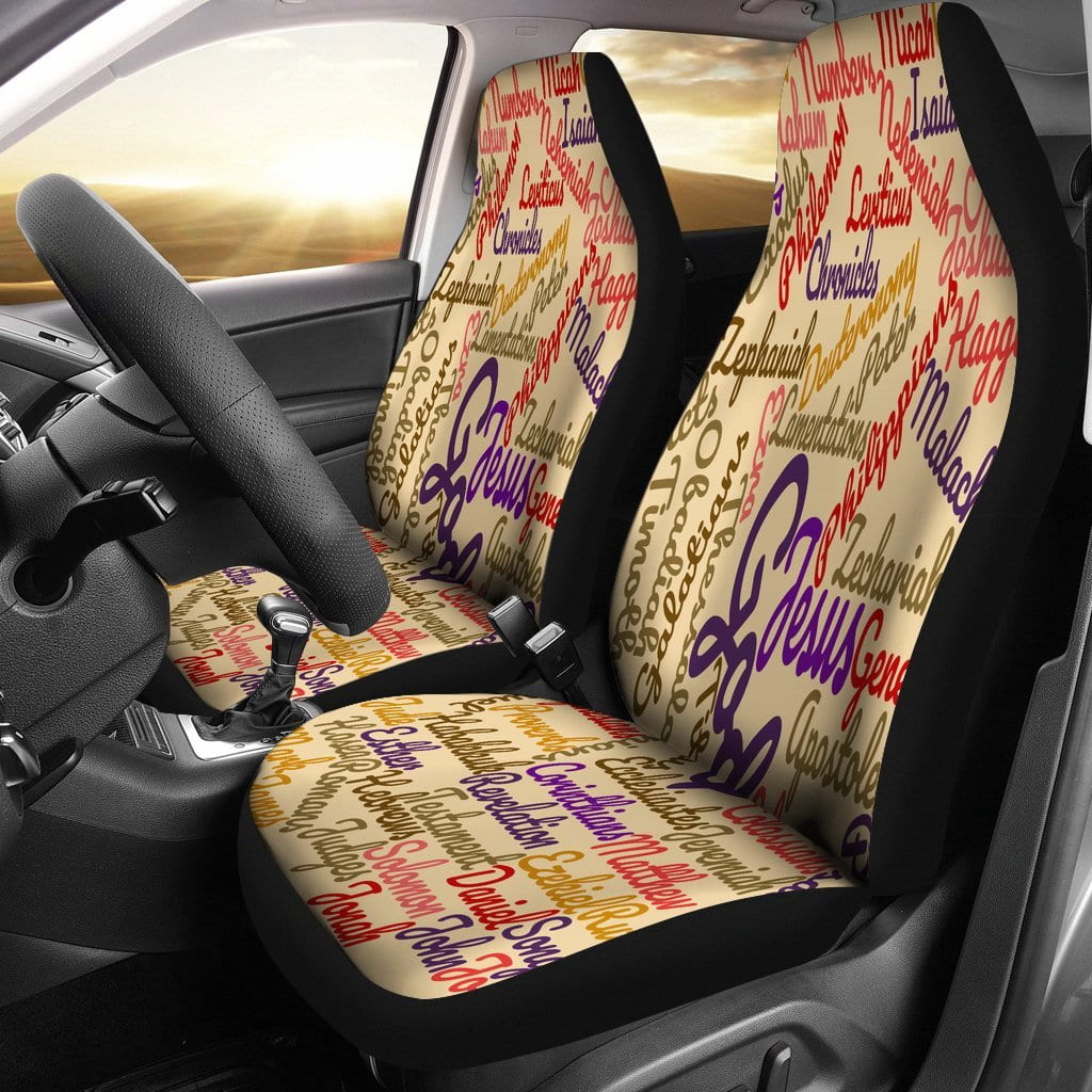 CustomMade Holy Bible Books Light Brown Car Seat Covers ReadingLLC