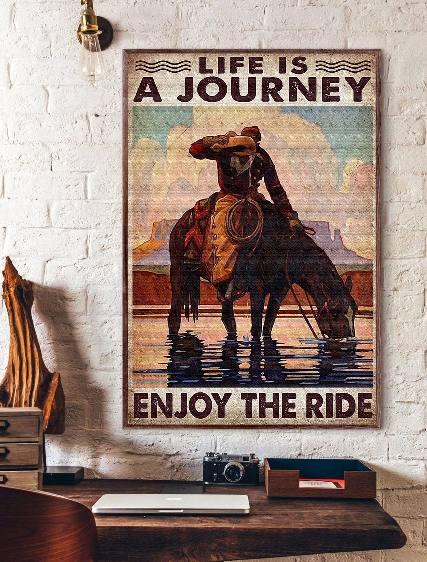 Life Is A Journey Enjoy The Ride Vertical Poster Poster Art Design