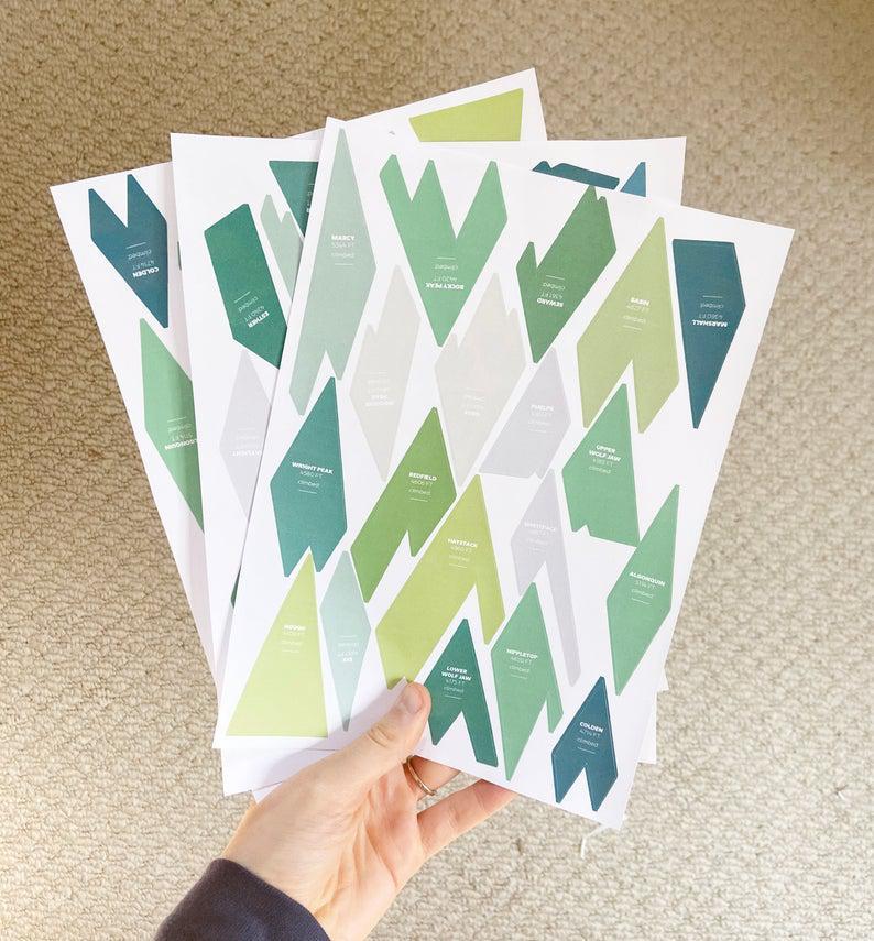 Poster Canvas Colorado 14Ers Sticker Map Rocky Mountains Co Rockies