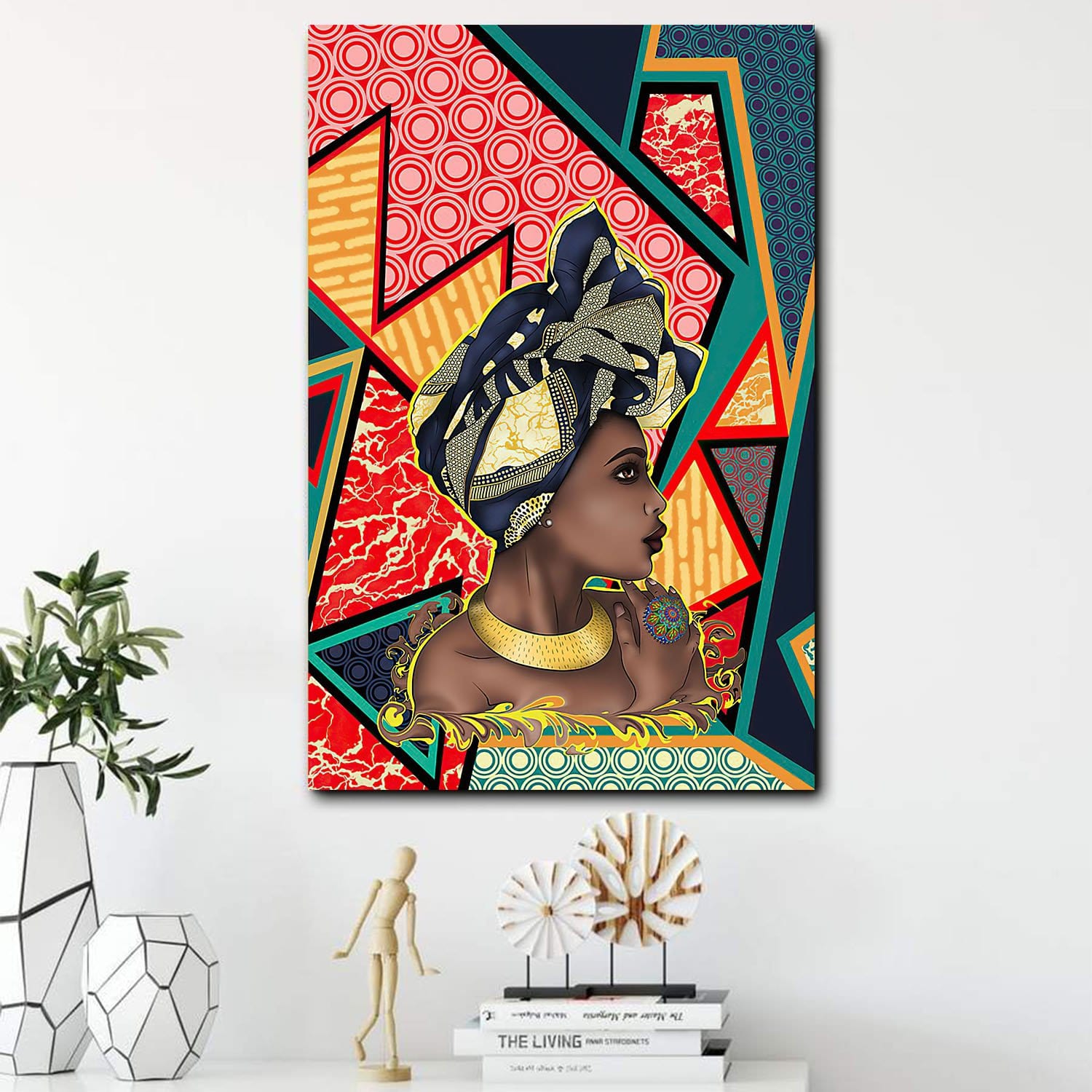 African American Posters And Prints Tradional Black Girl With Color