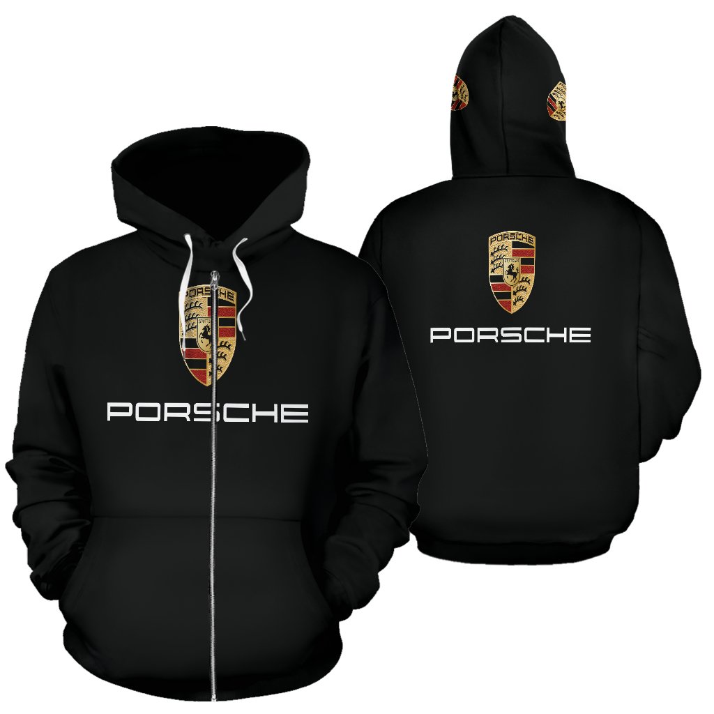 Porsche Zip Up Hoodie V3 Zeleton Store