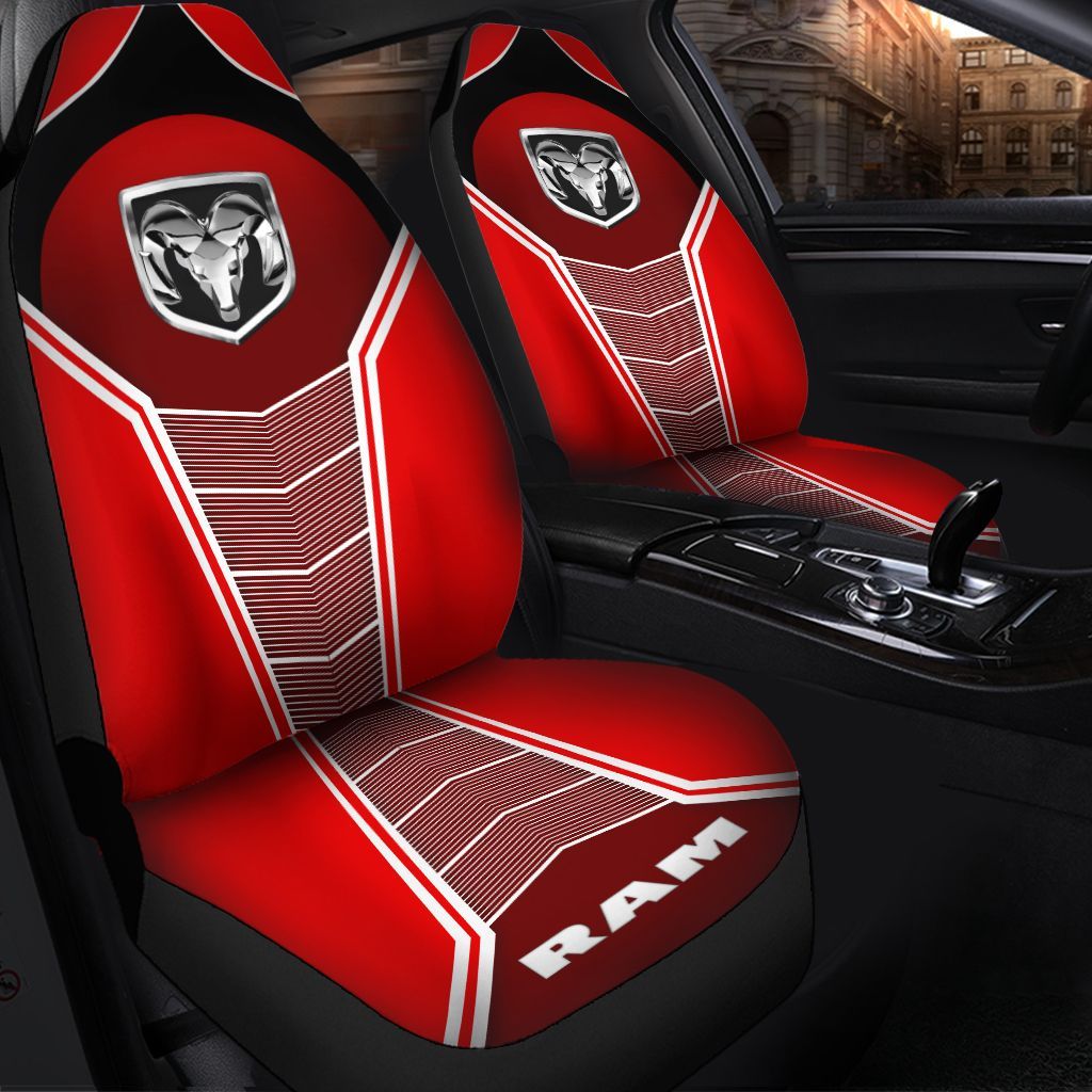 Dodge Ram VTHNH Car Seat Cover (Set of 2) Ver 3 (Red) Fashionspicex Shop