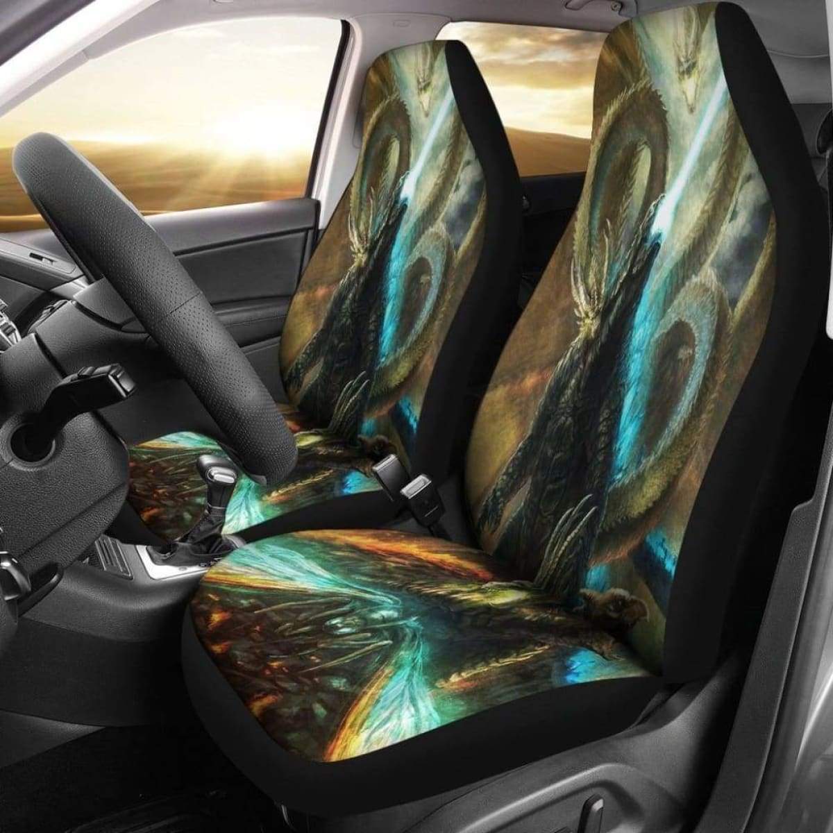 Godzilla Vs King Ghidorah Car Seat Covers Universal Fit 051012 Oralie