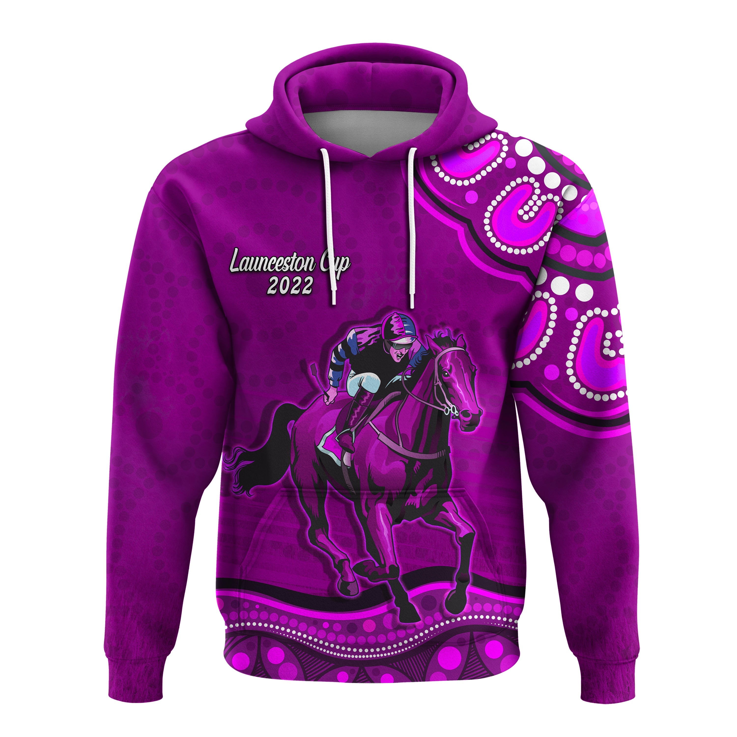 Launceston Cup 2022 Hoodie Australia Aboriginal Purple Horse Lovers