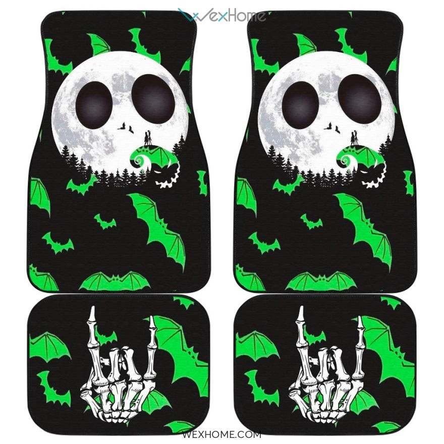 The Nightmare Before Christmas Cartoon Car Floor Mats Bat Silhouette