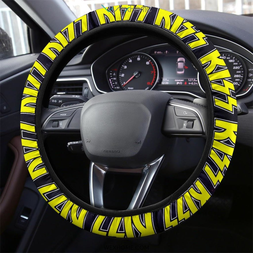 Kiss Rock Band Steering Wheel Cover Kiss Band Skeleton Steering Wheel