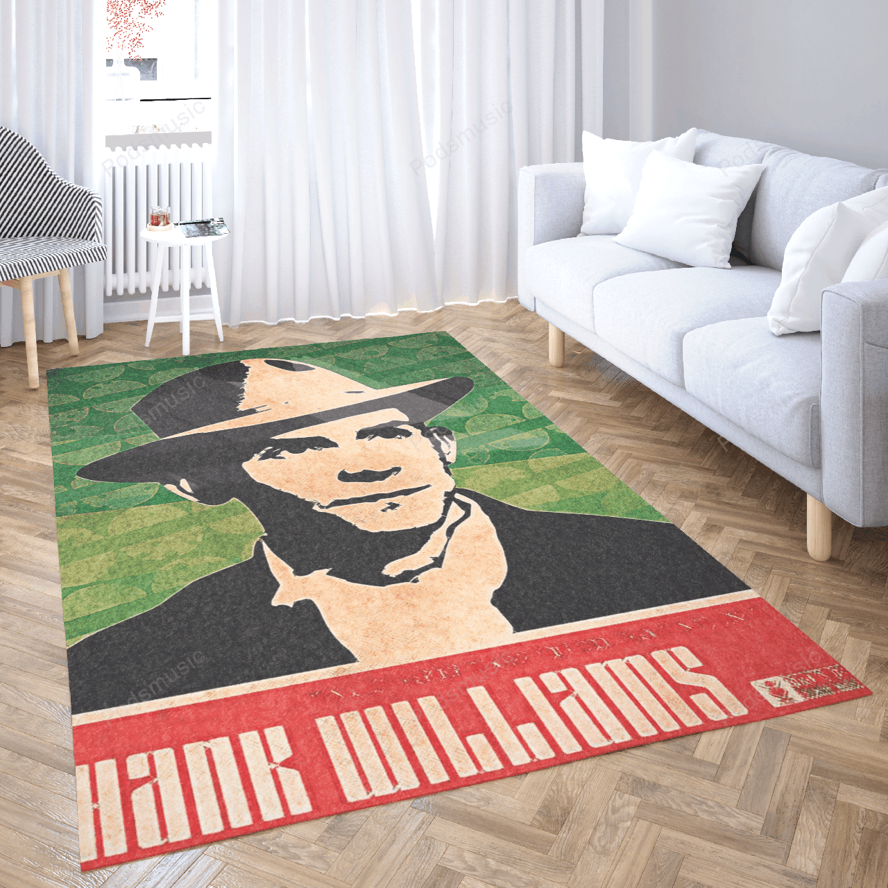 Hank Williams Country Music Artwork Art For Fans Area Rug Carpet