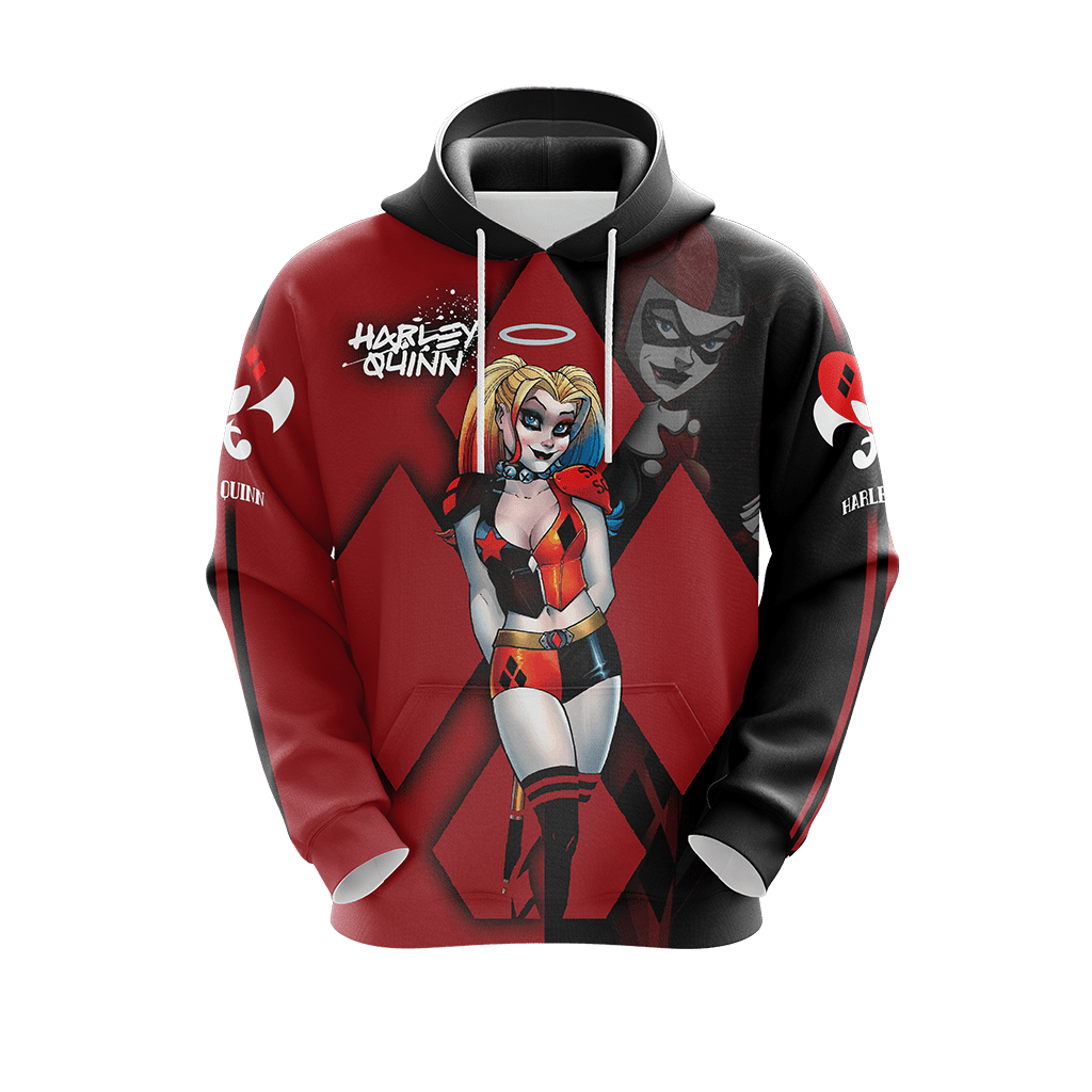 Dc Hoodie Harley Quinn Hoodie Harley Quinn Old And New Black Red Hoodie
