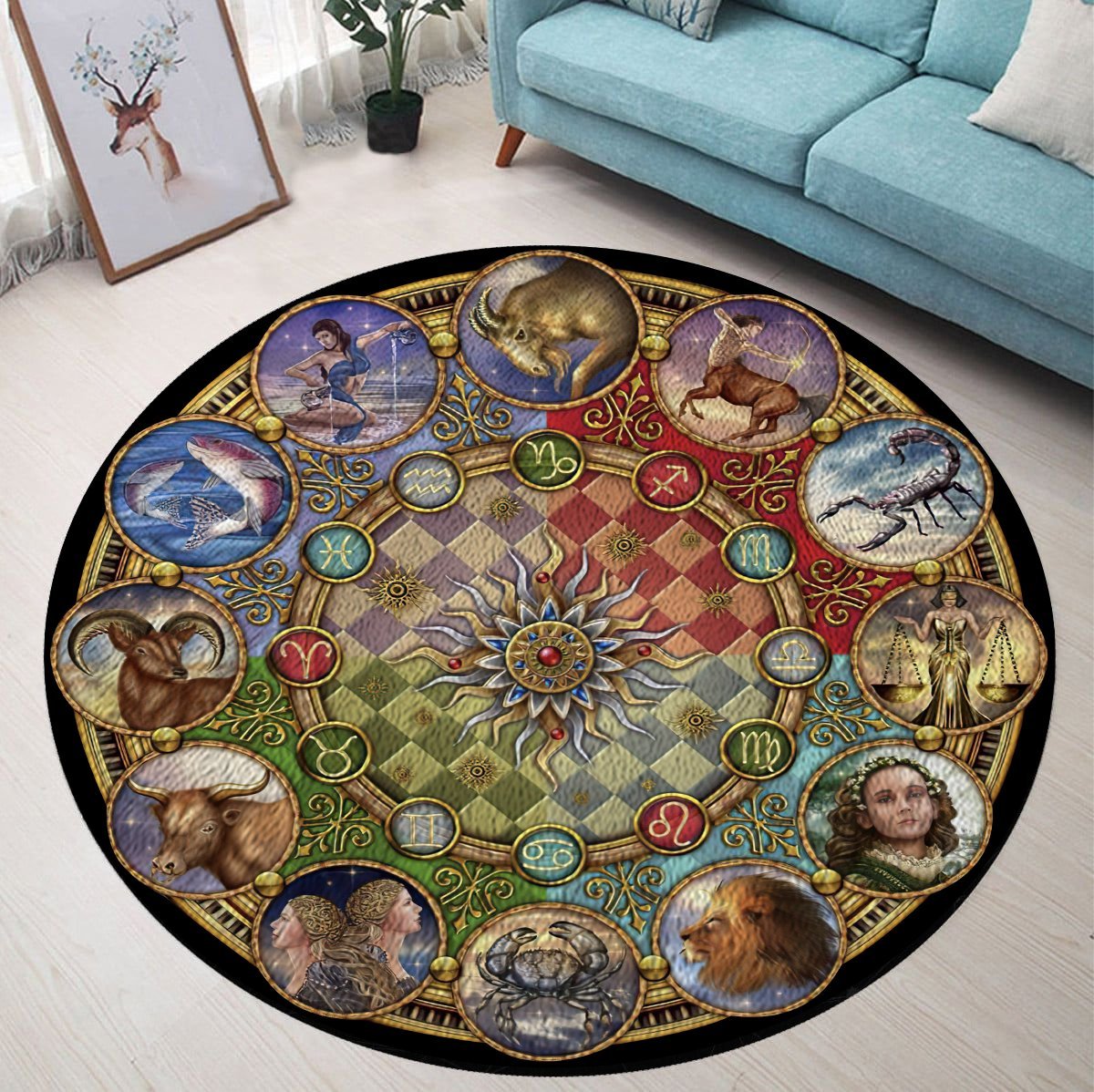 Zodiac Circle Rug Tna22052101 Librablue