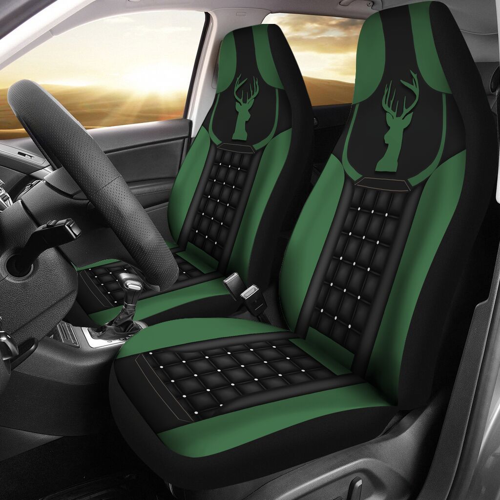 25CNVANML Deer Hunter Green Car Seat Covers Podoshirt
