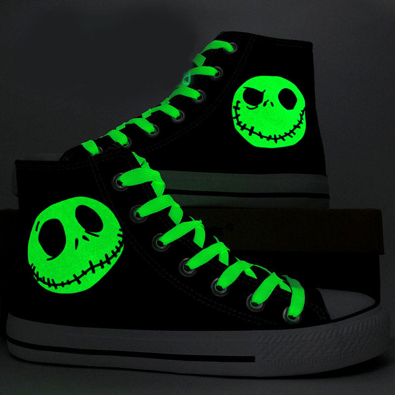 The Nightmare Before Christmas Canvas Shoes Special Luminous Skull