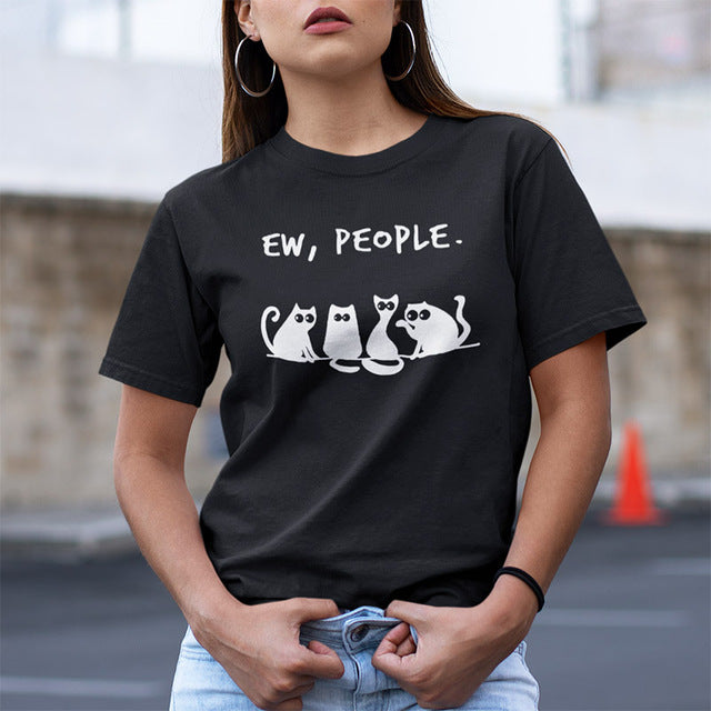 " Ew, People " Cat TShirt ReadingLLC