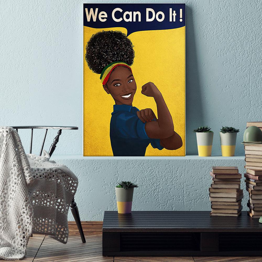 Afrocentric Custom Canvas Prints Holiday African Poster Prints Black