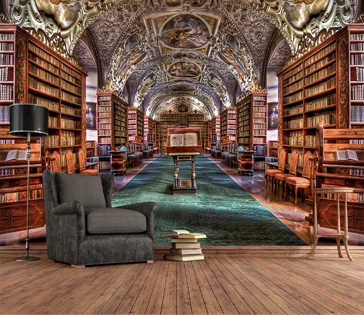 3D Library Bookshelf Wall Mural Wallpaper 1289 ReadingLLC