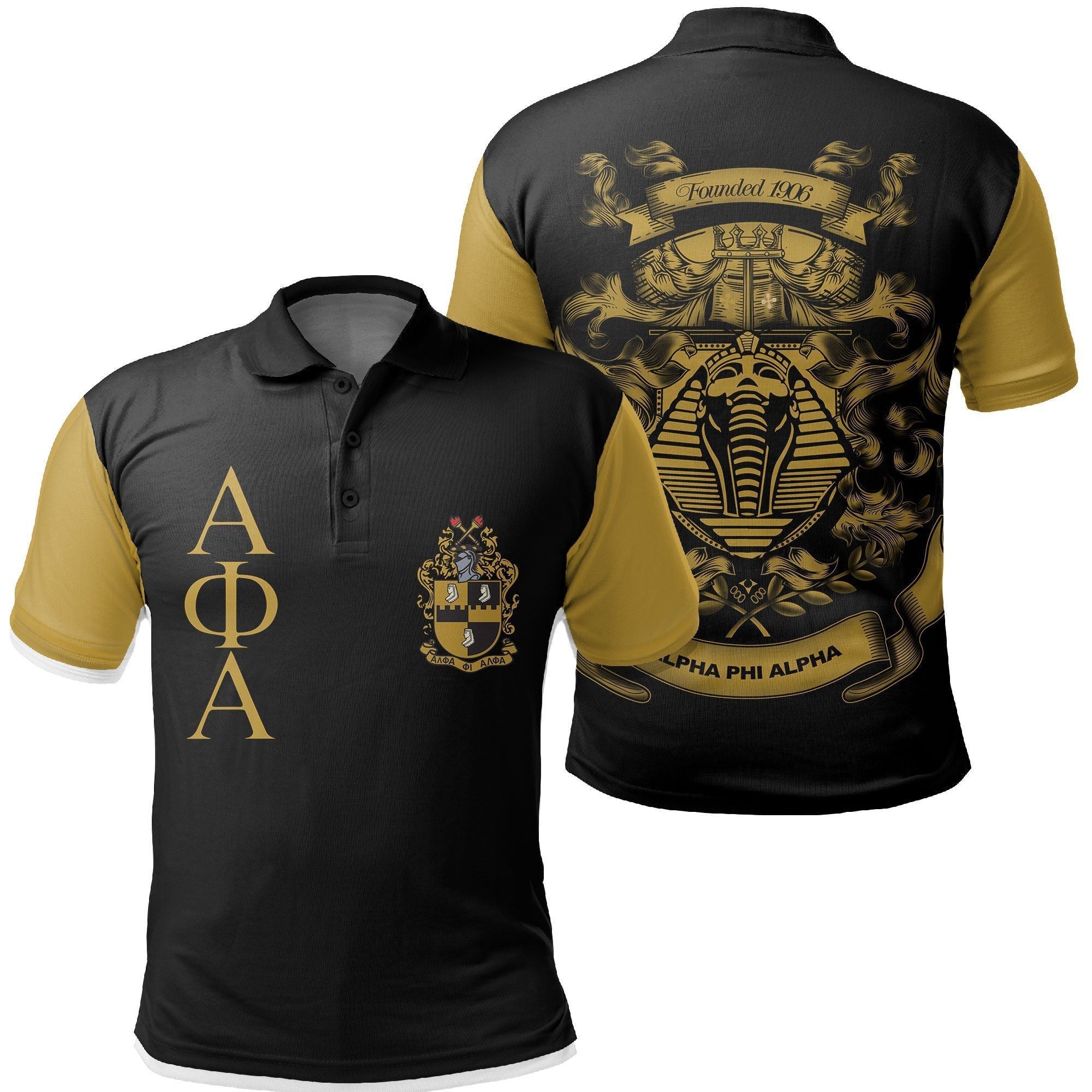 Fraternity Polo Royal Alpha Phi Alpha Polo Shirt KreamShirt