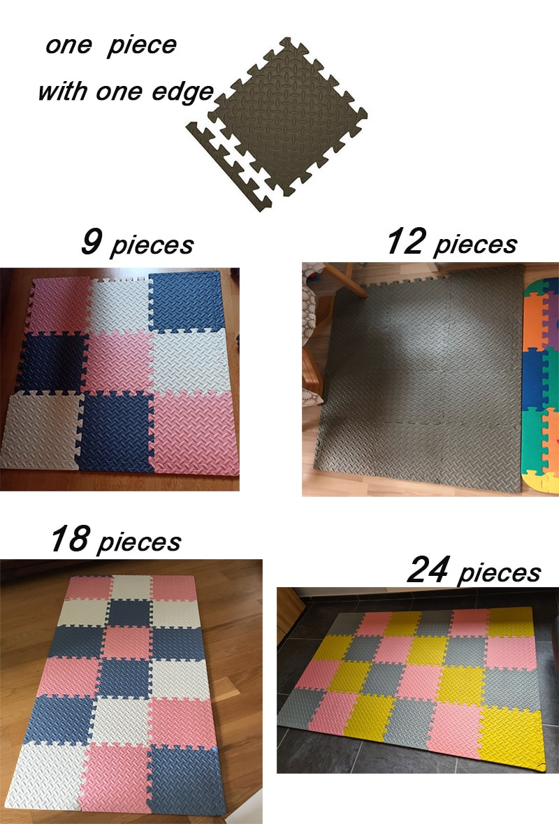 Baby Puzzle Mat Play Mat Kids Interlocking Exercise Tiles Rugs Floor