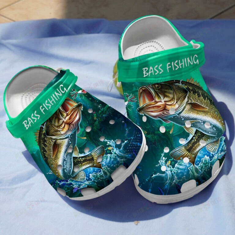 Big Bass Fishing Shoes Crocss Clogs Gifts For Men Brother Husband