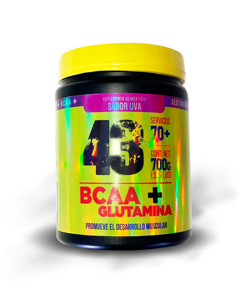 43 SUPPLEMENTS BCAAS+GLUTAMINA 75 SERV Suplementos Capital, tienda de