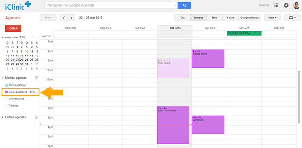 Sincronizar agenda com Google agenda?