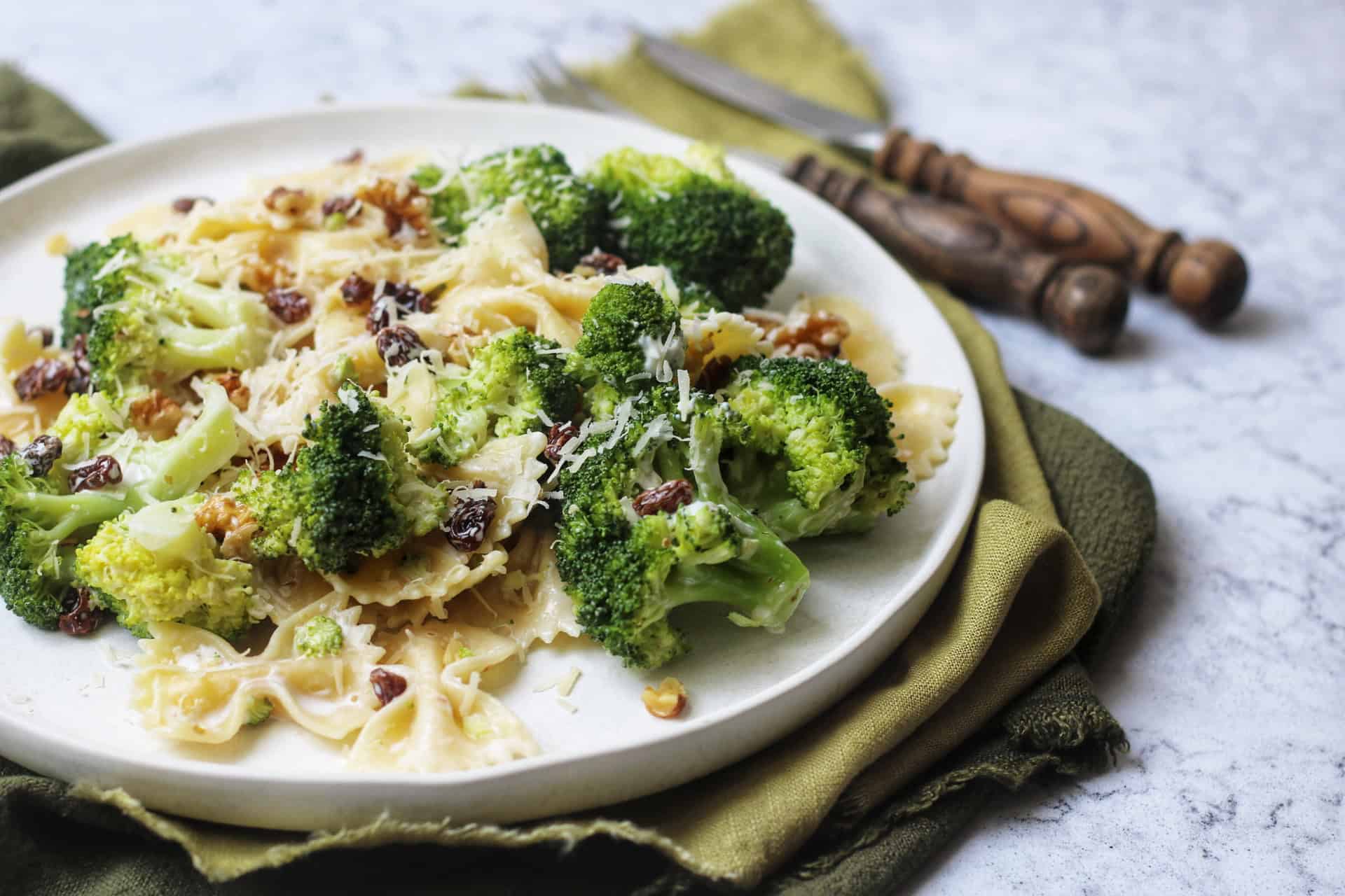 Broccoli and Raisin Pasta Salad Supper in the Suburbs
