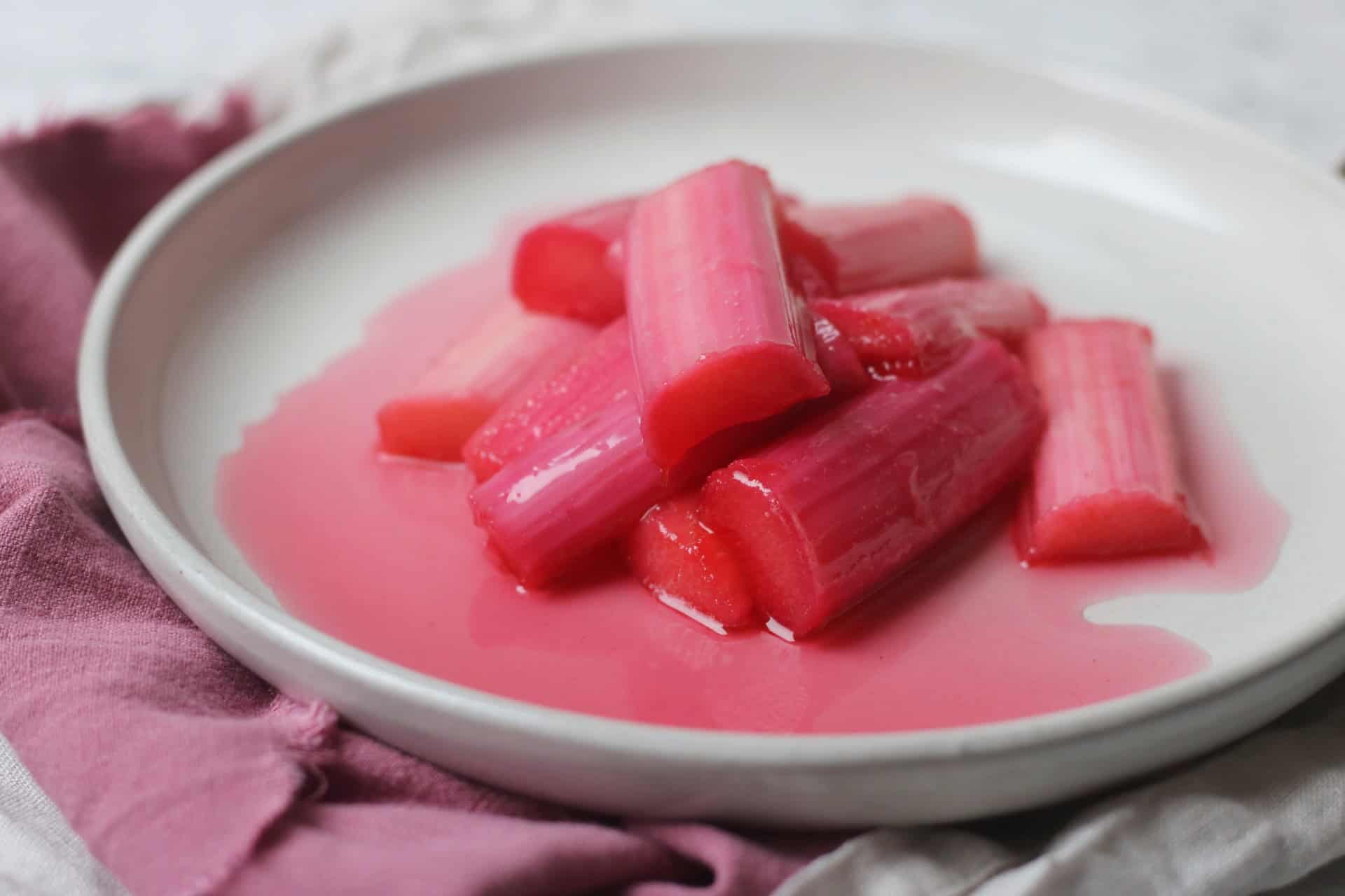 Poached Rhubarb Supper in the Suburbs