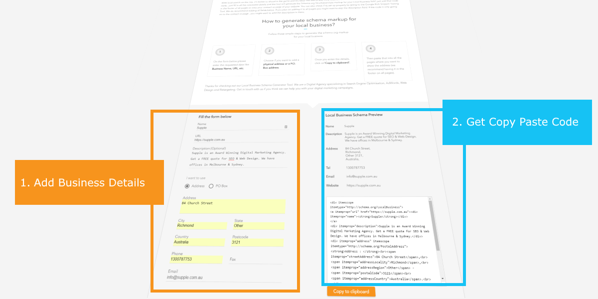 Local Business Schema Generator Supple