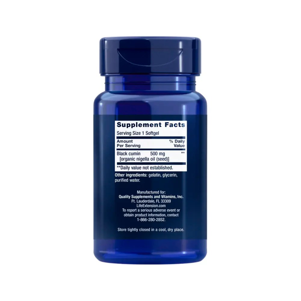 Black Cumin Seed Oil 60 Softgels Life Extension Supplement Hub