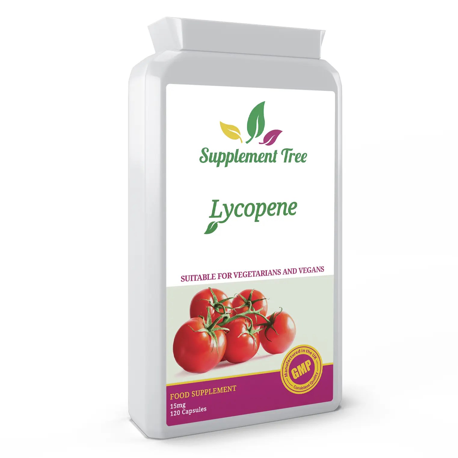 Lycopene 15mg 120 Capsules Supplement Tree