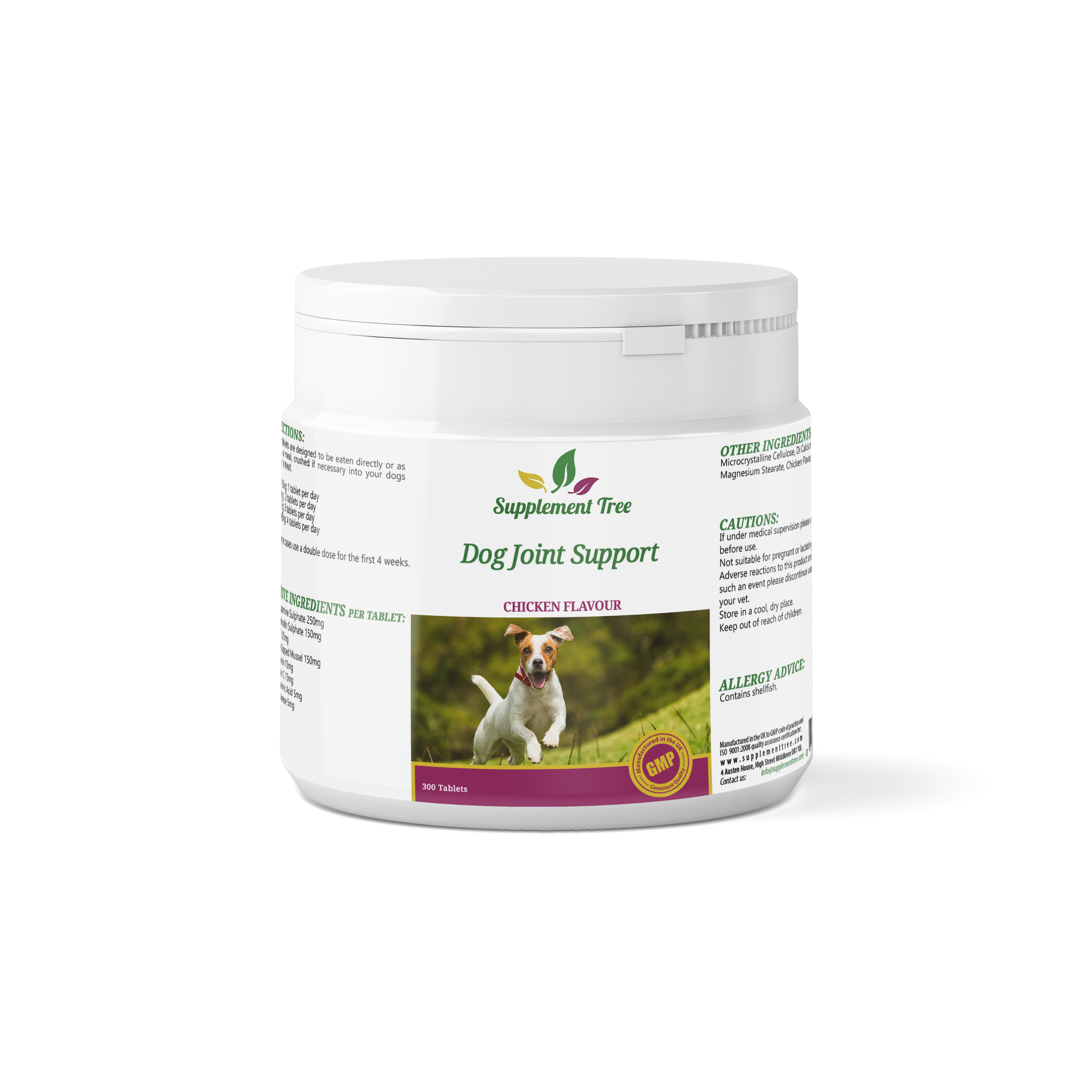Joint Support Tablets for Dogs 300 Pack Supplement Tree