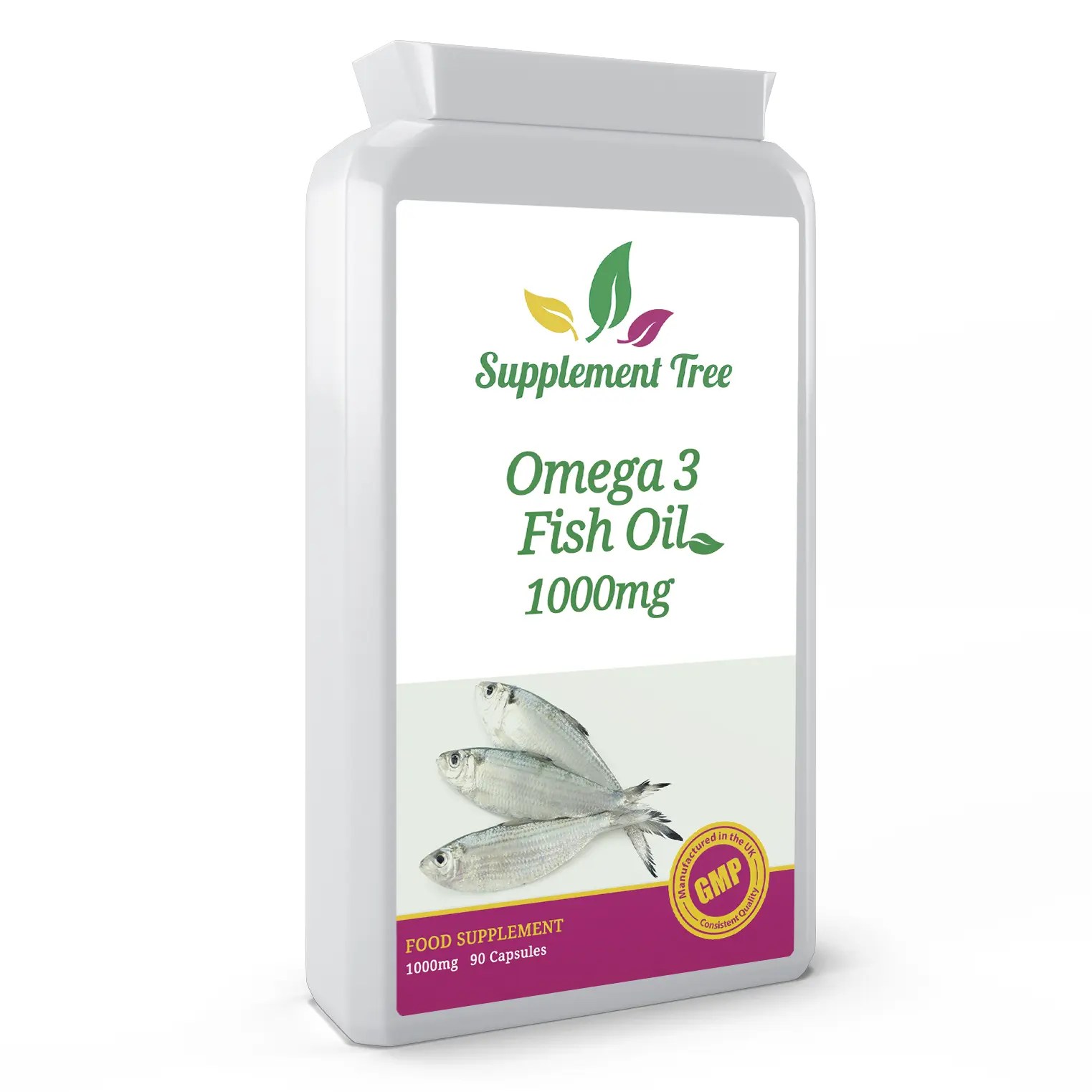 Omega 3 Fish Oils 1000mg 90 Capsules Supplement Tree