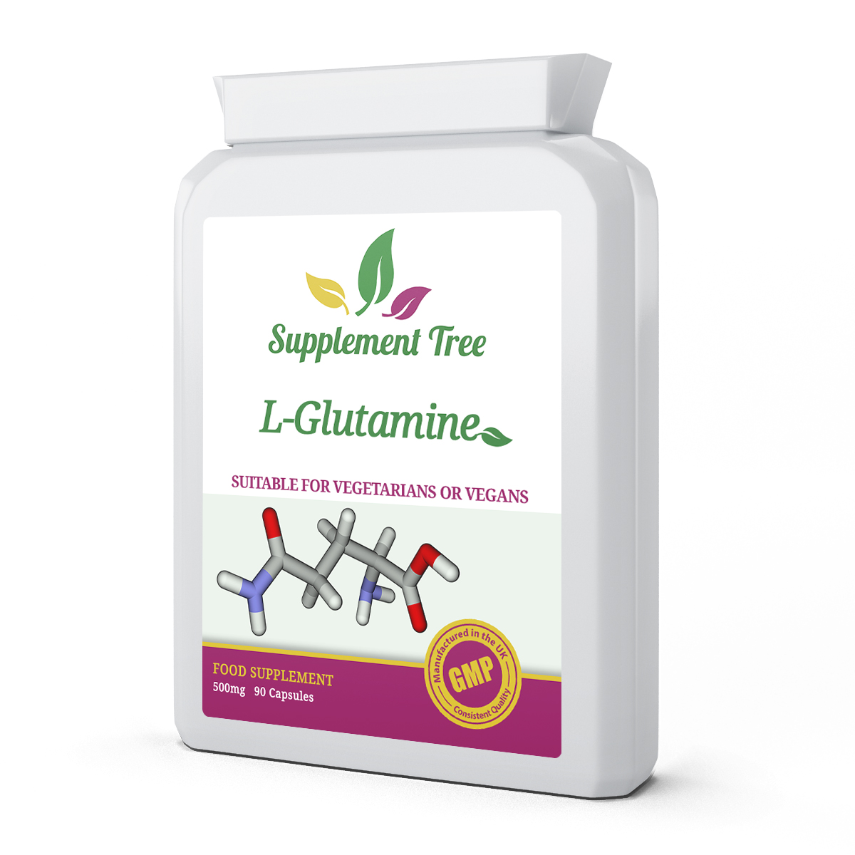 LGlutamine 500mg 90 Capsules Supplement Tree