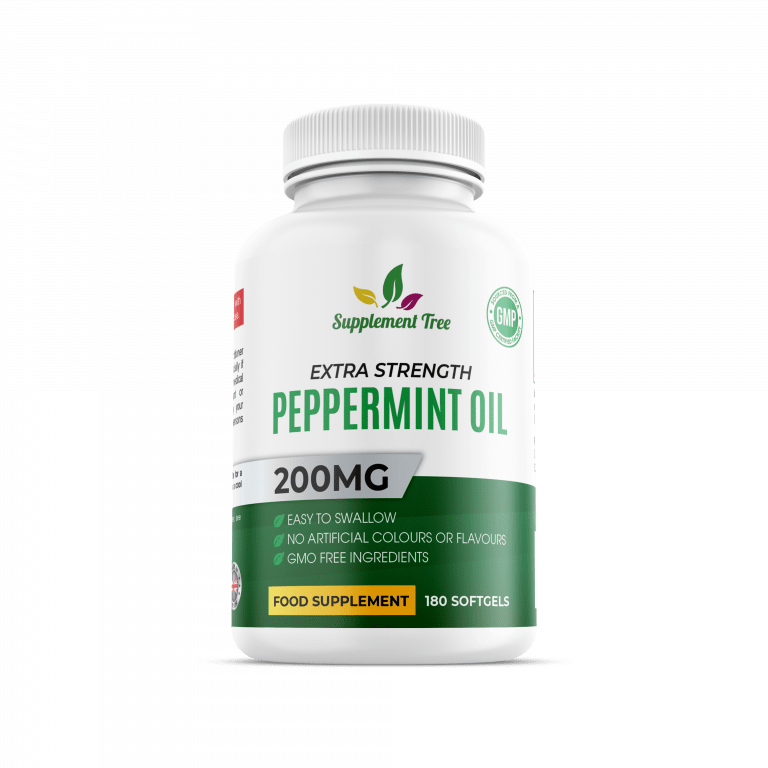 Peppermint Oil 200mg 180 Softgel Capsules High Strength Supplement Tree