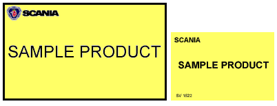 Scania Supplier Portal | » Label Sample Products