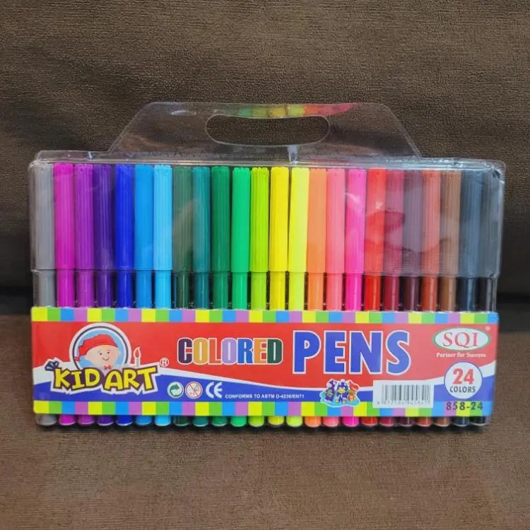 Markers (Kid Art) Fineline Colored Marker 24 colors in PVC Bag Fine