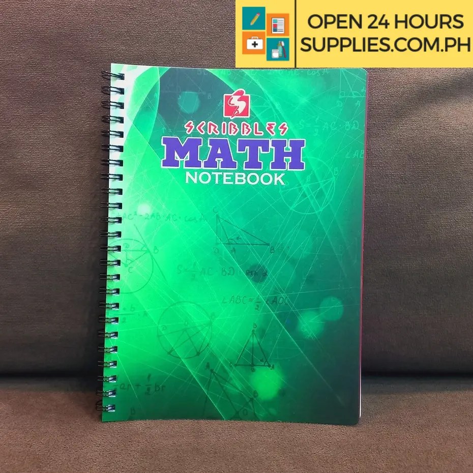 Math Notebook (Scribbles) 8.5 x 6 inches 80 sheets Supplies 24/7 Delivery