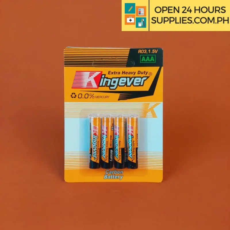 Batteries (Kingever) AAA or AA battery 4s EXTRA HEAVY DUTY Carbon