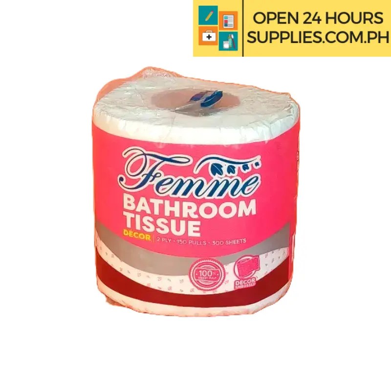 Bathroom Tissue (Femme) Plain Decor solo rolls 300 sheets 2 ply