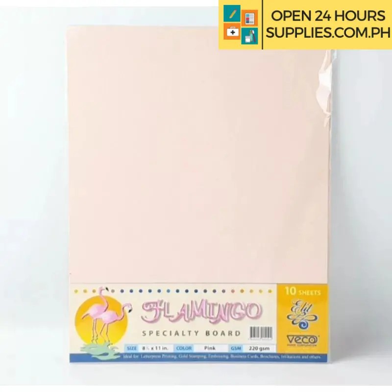 Specialty Paper (Elit) Flamingo Specialty Board Long 220gsm 10s Pink